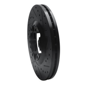 Chevrolet Colorado Brake Rotor (1) - Front Right - R1 Concepts - Drilled & Slotted - Black - `04-`08